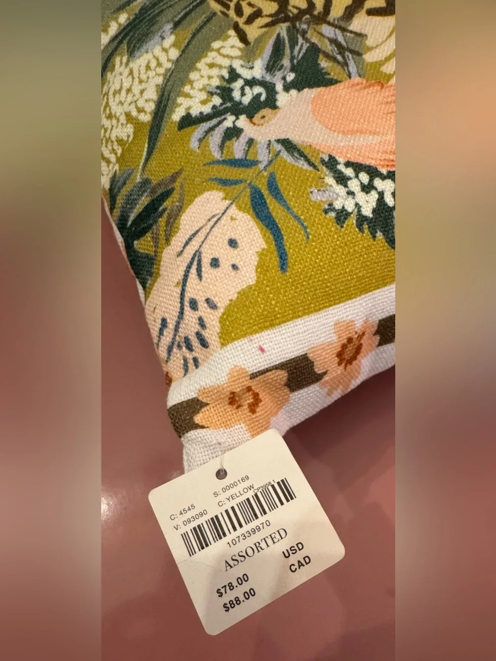 Anthropologie Anela Cotton Printed Animal Pillow